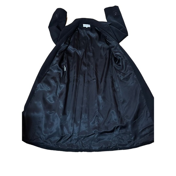 Vintage Jones New York 100% Wool Long Black Coat 50" Tall Size 8 Tip Is Damage. - Picture 10 of 13